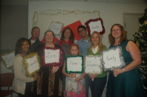 Staff and Volunteers sharing what they are grateful for this year.