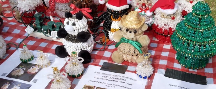 Blind Community Center hand made beaded lamps at December Nights